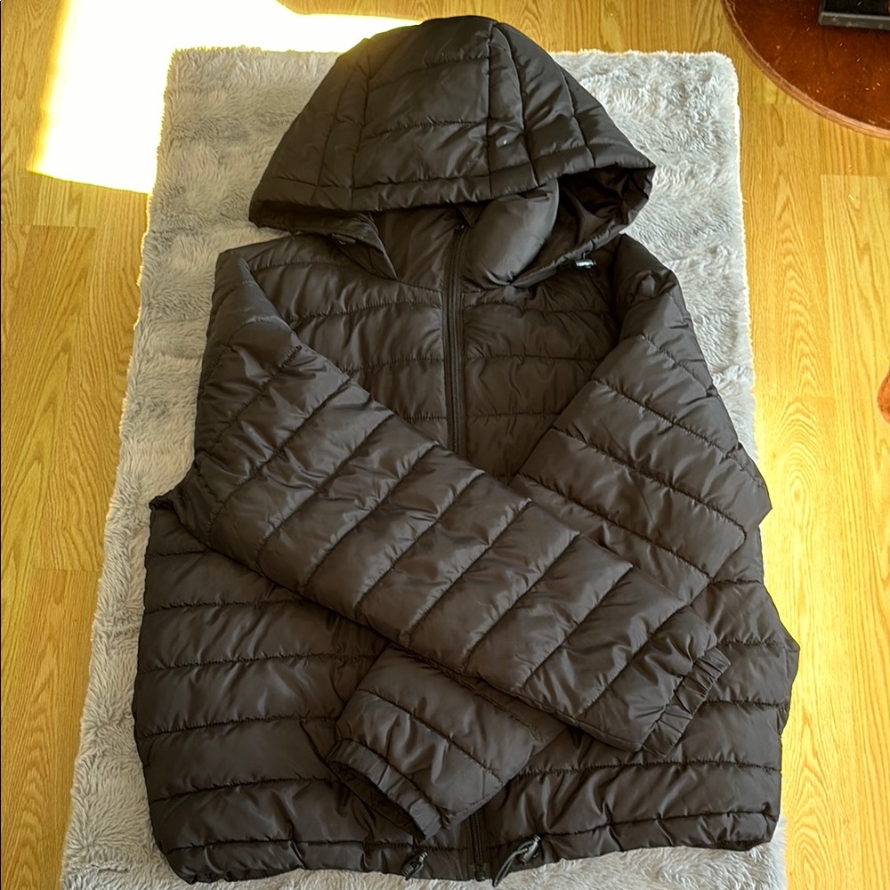 Black Puffer Jacket with Hood